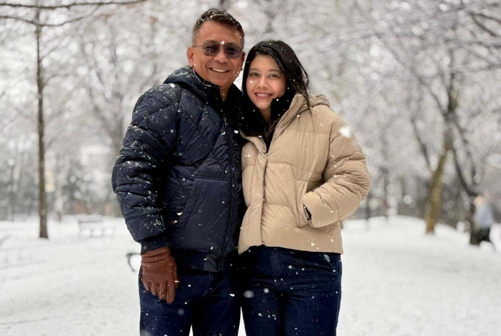 A photo captured by Zulhazri with his wife just before the earthquake struck Sapporo, Japan.