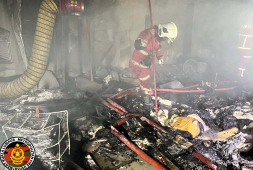 Firemen had to use two portable pumps and the fire engine pump to channel water to the affected unit.