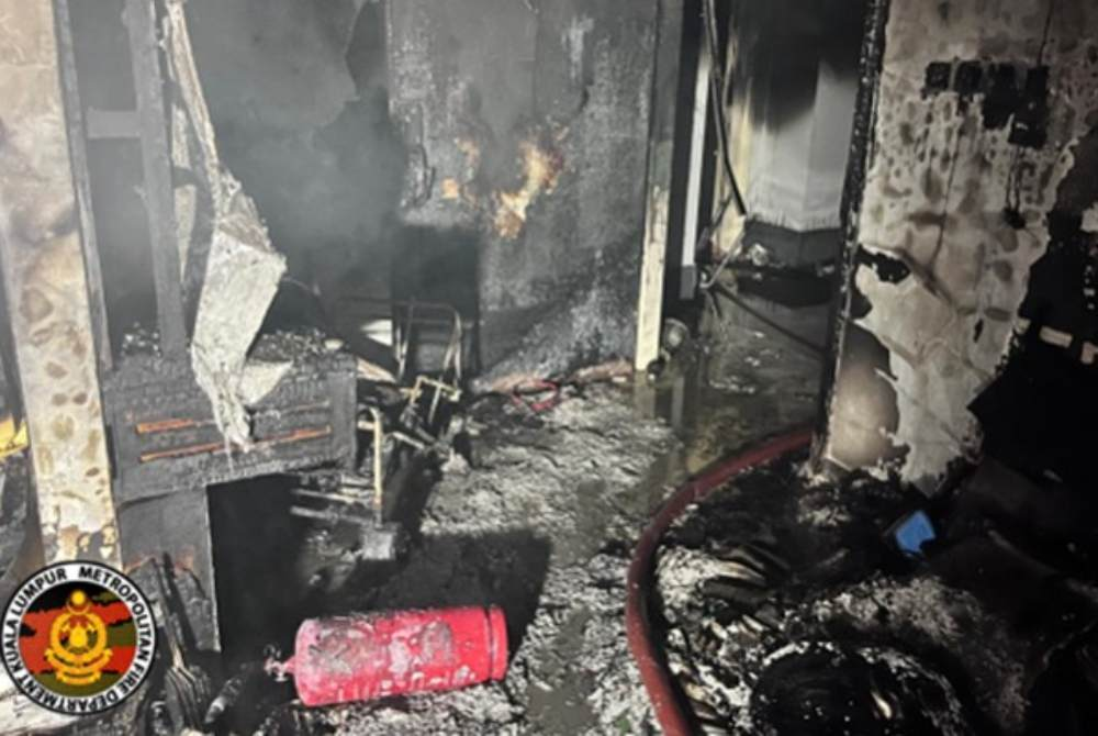 Firemen had to use two portable pumps and the fire engine pump to channel water to the affected unit.