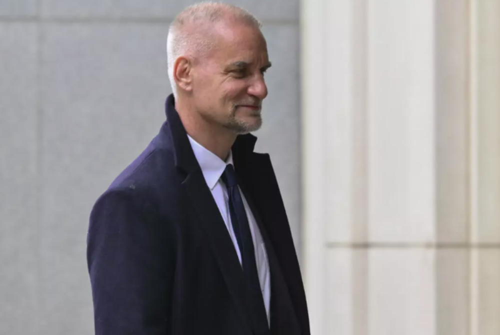 Former Goldman Sachs chief of Southeast Asia operations, Timothy Leissner, arrives at US District Court Eastern District of New York for his sentencing, in New York on May 29, 2025. - (Photo by ANGELA WEISS / AFP)