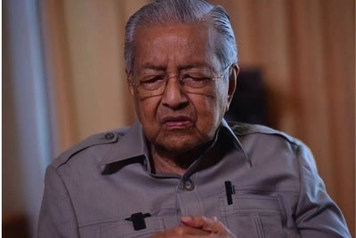 Former prime minister Tun Dr Mahathir Mohamad.