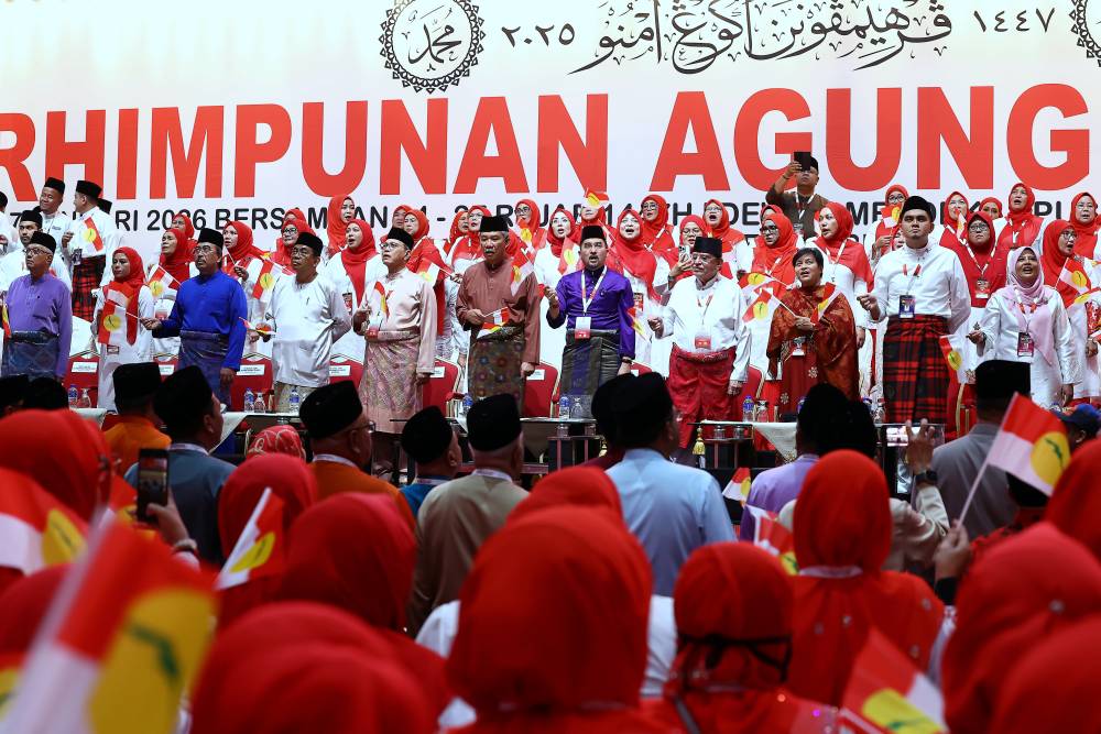 Umno deputy president Datuk Seri Mohamad Hasan attends the opening of the 2025 Umno General Assembly (PAU 2025), which runs from Jan 14 to 17, at the Kuala Lumpur World Trade Centre (WTCKL) today. Photo by Bernama