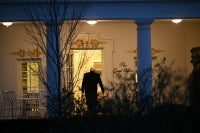US President Donald Trump walks to the Oval Office at the White House in Washington, DC, on January 13, 2026. Trump traveled to Detroit, Michigan, to speak to the Detroit Economic Club and visit a Ford production plant. (Photo by Brendan SMIALOWSKI / AFP)