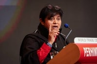 Umno information chief Datuk Seri Azalina Othman Said delivering her speech at the Politics in Digital Era Symposium 2026 programme in conjunction with the 2025 Umno General Assembly, today. - Bernama photo