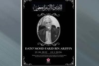 Farid, who was a native of Kuala Nerang, Kedah, served as deputy health minister from 1989 to 1995.