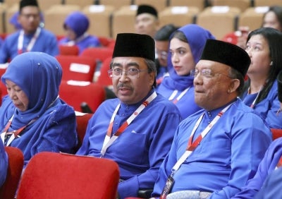 Umno vice-president Datuk Seri Johari Abdul Ghani listens to delegates during the 2025 Umno Youth General Assembly at the World Trade Centre Kuala Lumpur on Jan 17, 2026. 