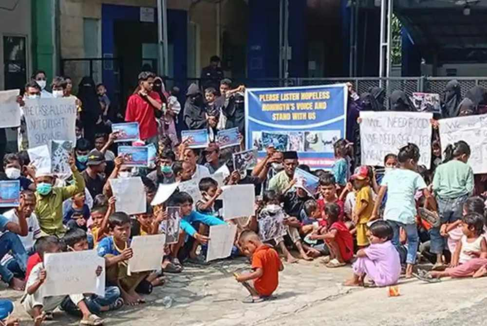 Demonstrators carried banners and placards emphasising their urgent needs, including adequate financial support, immediate medical assistance, education for children and more decent housing.