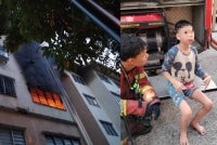 A 13-year-old boy was successfully rescued from a fire at an apartment unit in Puchong on Tuesday.