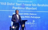 Prime Minister Datuk Seri Anwar Ibrahim at the launching of the National Education Blueprint (RPN) 2026-2035 today. - Bernama photo