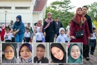 Emotional development and communication skills are among the key factors that need to be considered before children enter primary school. Inset photo (from left): Connie, Siti Nuraim, Zulfahimi, Hafizah and Nur Hafizah.