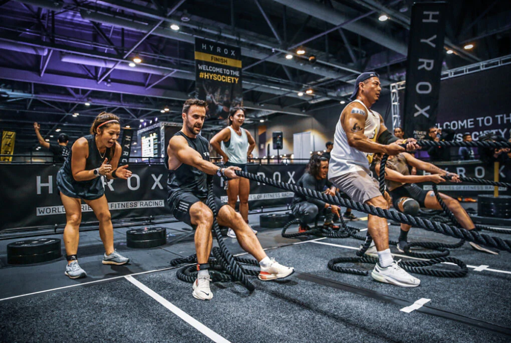 Hyrox is an indoor fitness competition that combines endurance running with functional strength workouts. Photo: Hyrox