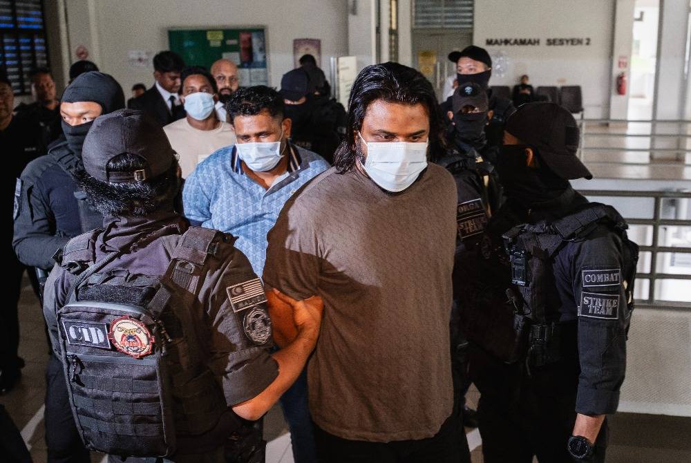 C Navindren Raj, 38, S Sridharan, 30, and S Pratifkumar, 30, had been detained under the Security Offences (Special Measures) Act 2012 (SOSMA) upon their arrival at Kuala Lumpur International Airport earlier today. Photo by Bernama