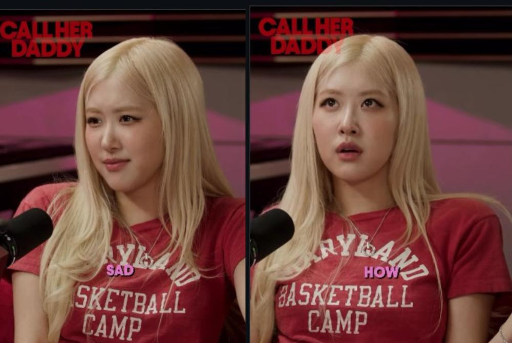 On the latest episode, released Wednesday (Jan 28), Rosé visibly tensed when Cooper asked if she was dating anyone. - Screenshots via Instagram @callherdaddy.