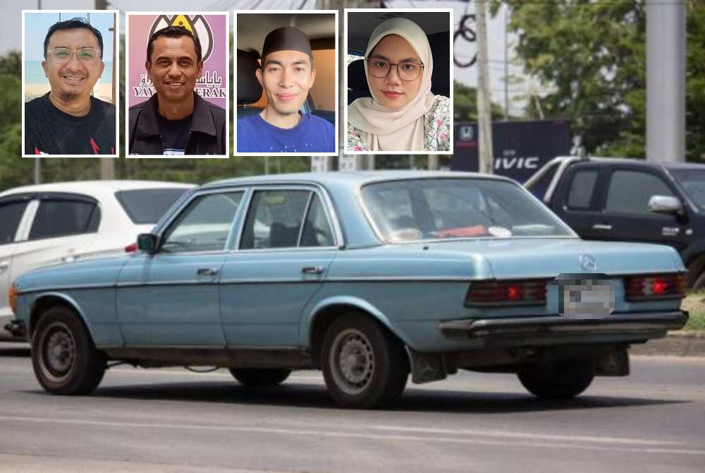 Owners of vehicles over 20 years old are still facing dilemma of switching to a new vehicle under the Matching Grant Programme. Inset from left: Syed Mohd Badril Hisham, Mustafar, Muhamad Anwar and Amira Natasha