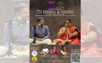 The concert will also feature Padma Shri awardee Kaleeshabi Mahboob Subhani on the nadaswaram, a powerful South Indian wind instrument, violinist Akkarai Sornalatha, tavil exponent T. R. Govindarajan, a barrel shaped South Indian drum and kanjira exponent Shri Sundar Kumar, who plays the small South Indian frame drum. - Photo source: Aakaar Foundation