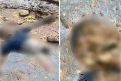 The victim was found clad in just a T-shirt and had no identification documents. - Photo courtesy of PDRM