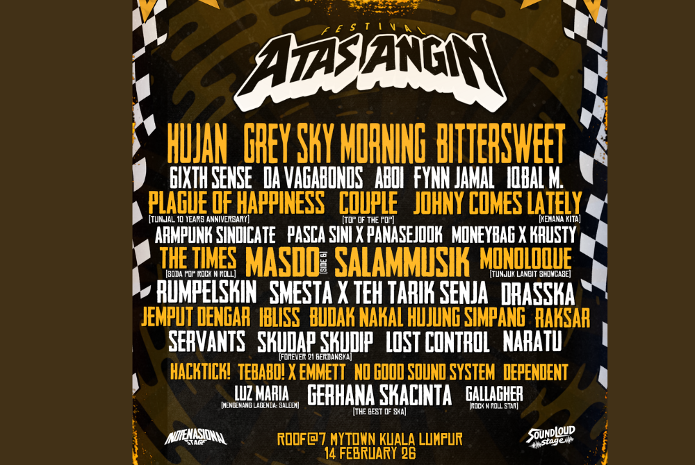 Beyond its growing reputation at home, Atas Angin MY has also set its sights on becoming Southeast Asia’s largest indie music festival, reflecting the organiser’s long-term vision for the event.
