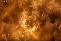 Three people were injured after several balloons filled with flammable gas exploded inside a lift at a residential building in Goregaon West here on Monday. Photo: Screenshot of video on social media