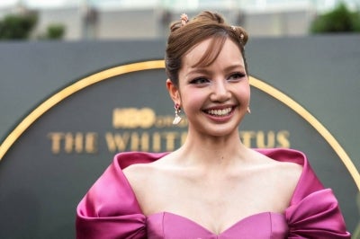 Thai singer and actress Lalisa Manobal, known as Lisa, member of the K-pop group Blackpink, attends the season three premiere of HBO's "The White Lotus" at River Park ICONSIAM in Bangkok on Feb 14, 2025. - (Photo by Chanakarn Laosarakham / AFP)