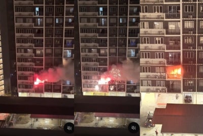 Screenshots from video circulating on social media.