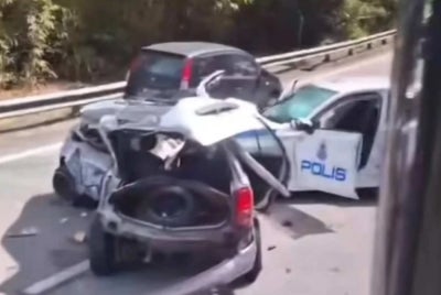 Initial investigations found that a police patrol car was travelling from Lumut towards Jelapang at the time of the incident.