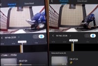 Screenshots from the CCTV footage posted by the victim in a social media post.