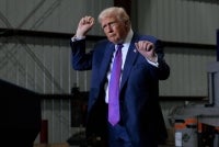 President Donald Trump speaks at the Coosa Steel Corporation on Feb 19, 2026 in Rome, Georgia. - (Photo by CHIP SOMODEVILLA / Getty Images via AFP)