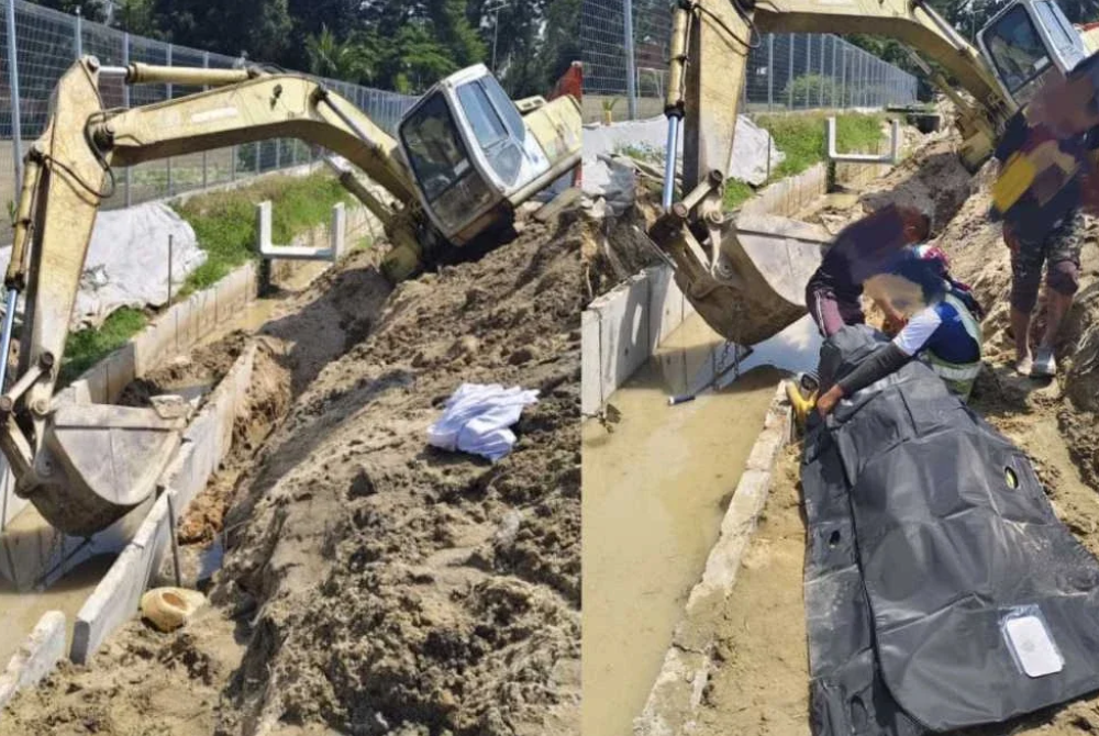 Tumpat district police chief ACP Mohd Khairi Shafie said they received a MERS 999 distress call at 1.40pm about the incident involving the man, 31, who was installing a drain by the roadside when the bucket of an excavator operated by a co-worker slipped and crushed him.