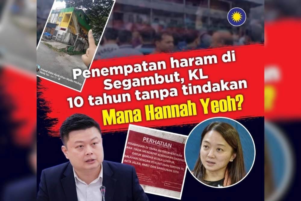 Mike has questioned the authorities’ handling of alleged illegal foreigner settlements in Segambut and Kampung Padang Balang, urging Segambut MP Hannah Yeoh to explain why the issue remains unresolved despite eviction notices reportedly being issued a decade ago. Photo: Mike's Facebook page