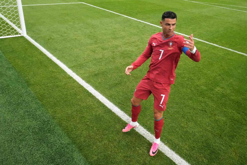 Cristiano Ronaldo #7 of Portugal reacts after a missed chance during the FIFA World Cup 2026 Group K match between Portugal and Congo DR at Houston Stadium. Photo: Getty Images via AFP)