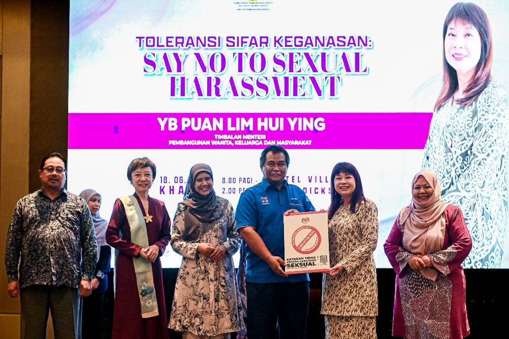 A total of 388 sexual harassment cases were recorded during the first five months of this year, according to Deputy Minister of Women, Family and Community Development Lim Hui Ying. Photo by Bernama