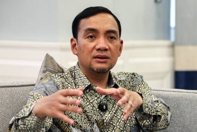 Johor Menteri Besar Datuk Onn Hafiz Ghazi during an interview session at the Official Residence of the Johor Menteri Besar in Saujana yesterday. - Photo by Bernama
