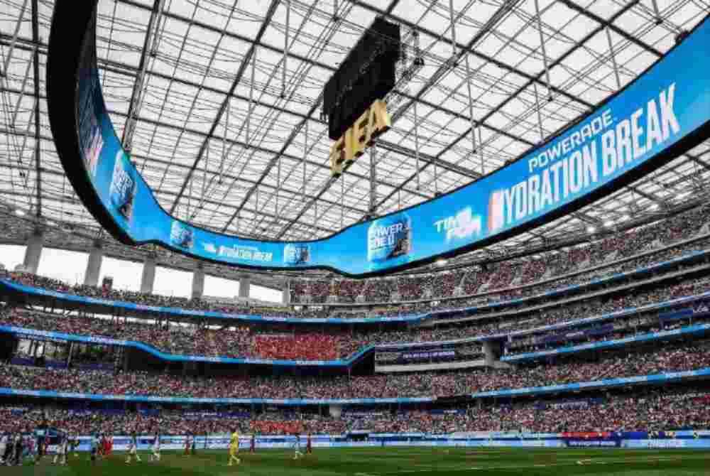 Critics accuse FIFA of carving matches into ‘American-style quarters’ purely to sell lucrative commercial blocks, with Fox even missing live action during the opener due to an ad break. - (Photo by Patrick T. Fallon / AFP)