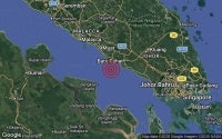 A weak earthquake measuring 3.3 on the Richter scale was detected in the waters off Batu Pahat, Johor, at 1.17 am today. Photo: Facebook/ @MetMalaysia