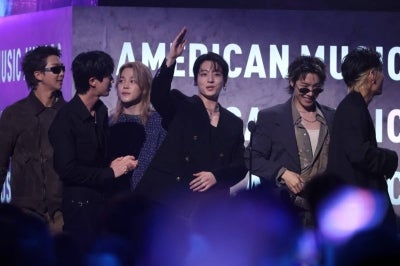BTS accepts the Artist of the Year Award on stage during the American Music Awards at the MGM Grand Garden Arena in Las Vegas, Nevada on May 25. AFP FILE PIX