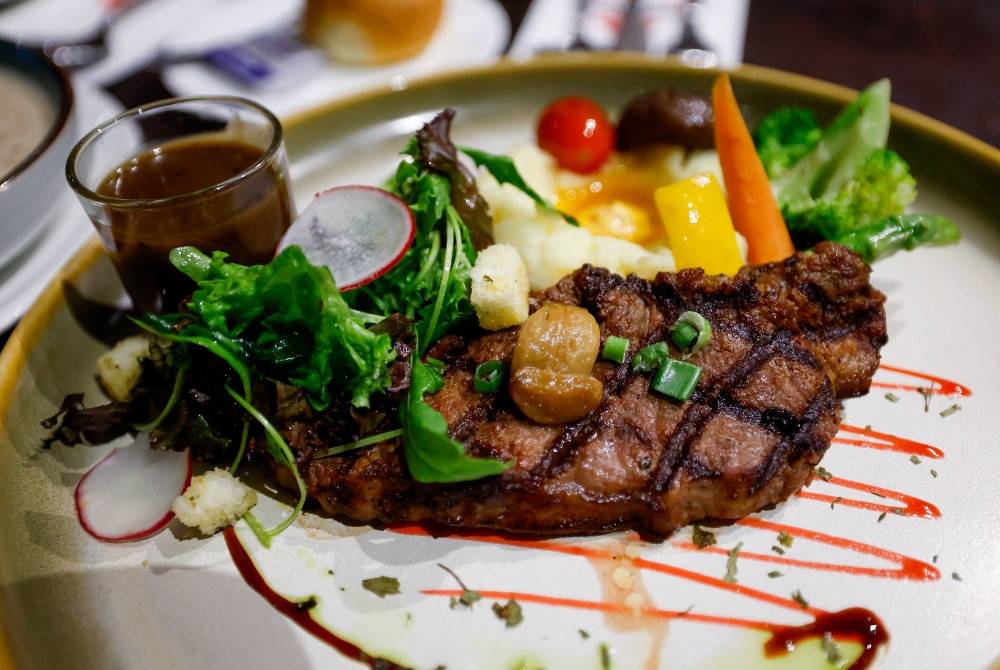 Among the Western dishes that are the main attractions at Sixty9 Islamic Steakhouse. - Photo by Bernama