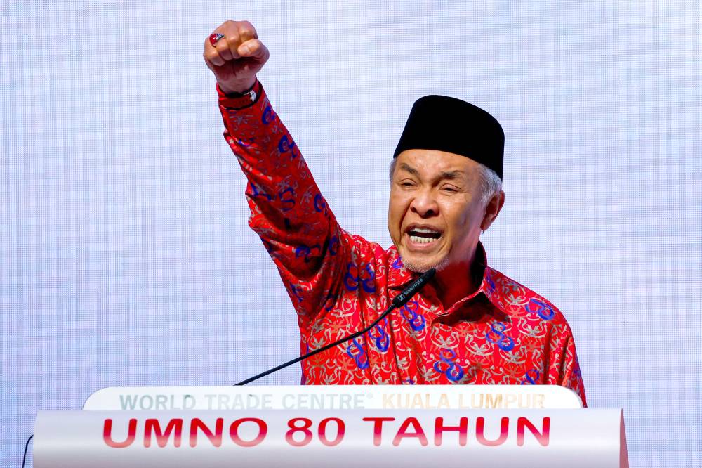 Umno president Datuk Seri Dr Ahmad Zahid Hamidi. - Photo by Bernama