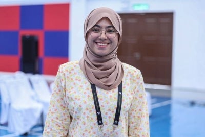 Muda candidate for Puteri Wangsa for the 16th Johor state election Rashifa Aljunied - Photo by Bernama