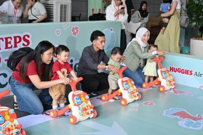 Babies crawled, toddled and took their first competitive steps at TRX Garden Canopy as Huggies Malaysia closed out its nationwide "Huggies Breezy Day" campaign with age-based competitions across three categories: crawling, baby walker and walking.