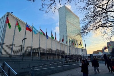 The United Nations headquarters building in New York City is pictured on Dec 18, 2025. - (Photo by DANIEL SLIM / AFP)