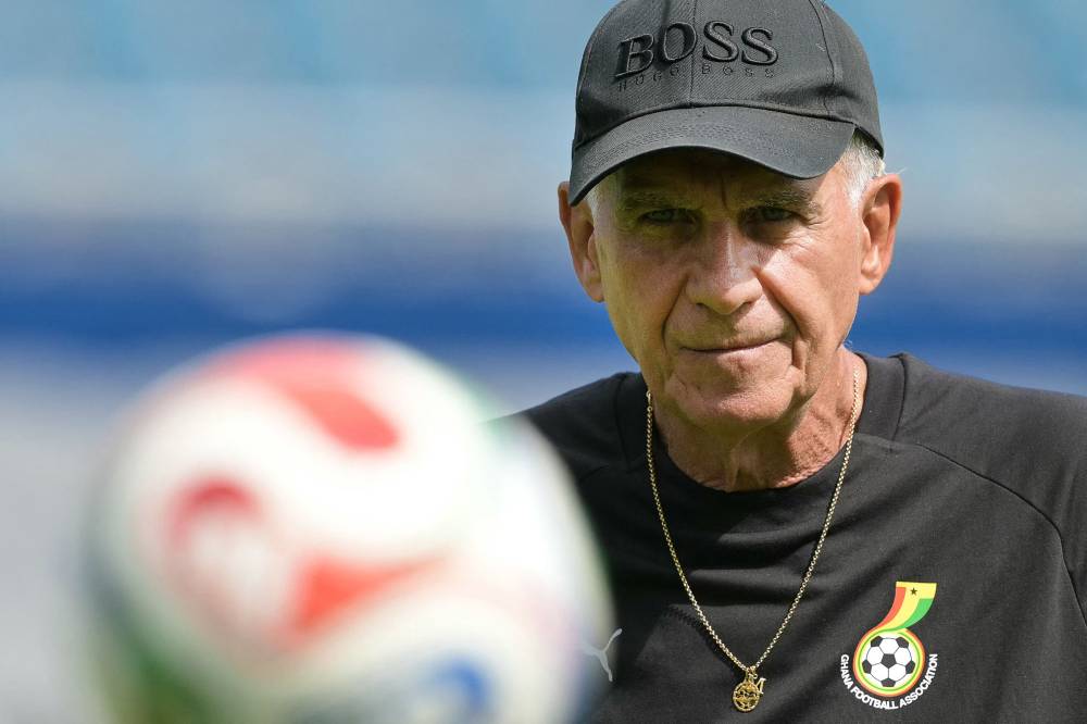 Carlos Queiroz managed his final game as Ghana's head coach against Columbia last week. (Photo by JUAN MABROMATA / AFP)
