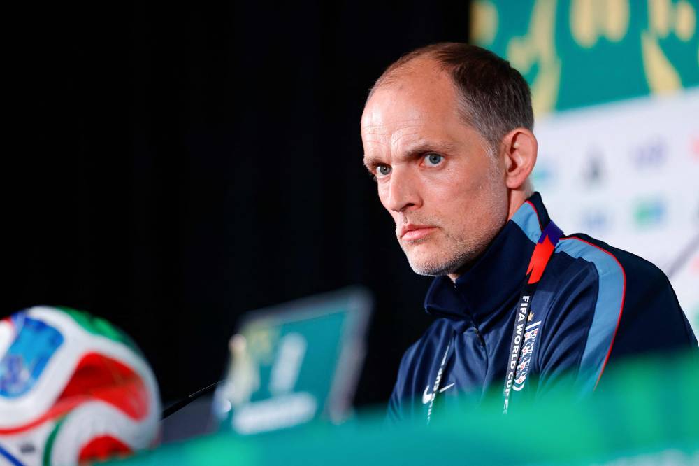Thomas Tuchel, England Head Coach, in a press conference ahead of their match against Mexico in the round of 16 in the World Cup (Photo by Rodrigo Oropeza / AFP)