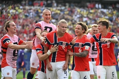 Erling Haaland scored twice on Sunday as Norway stunned Brazil 2-1 in a dramatic FIFA World Cup Round of 16 match at New York/New Jersey Stadium in the US, eliminating the five-time champions and securing their debut in the tournament’s quarterfinals. (Photo by Jewel SAMAD / AFP)