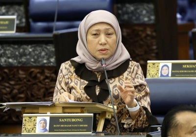 Women, Family and Community Development Minister Datuk Seri Nancy Shukri said the government is considering a proposal to establish a Domestic Violence Offender Registry, which would track repeat offenders through criminal records or other relevant offence registries. Photo by Bernama