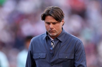 USA head coach Mauricio Pochettino after their loss against Belgium in the round of 16 of the FIFA 2026 World Cup(Photo by Luke Hales / GETTY IMAGES NORTH AMERICA / Getty Images via AFP)
