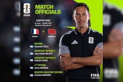 FIFA's appointment of an all-Argentine officiating team, led by referee Facundo Tello, for the France-Morocco World Cup quarter-final has sparked debate. - Photo: FIFA / X 