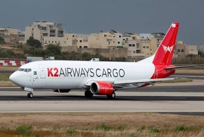 Boeing 737-400SF used by K2 Airways. (Source: K2 Airways website)