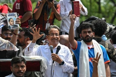 The post went viral, driving Dipke to transform the idea into a parody platform that he named the Cockroach Janta Party (CJP), playing on the name of country's ruling Bharatiya Janata Party (BJP) (Photo by Arun SANKAR / AFP)
