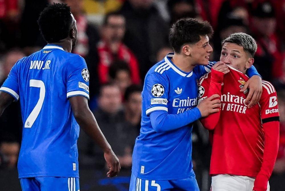 Benfica’s Argentinian winger Prestianni was later banned for six matches over homophobic conduct after an incident involving Real Madrid's Vinicius Jr that briefly halted the match. Photo: X