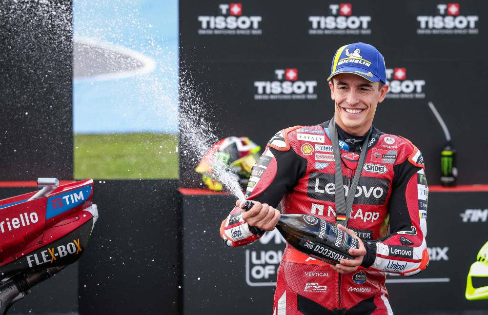 Ducati Lenovo Team's Spanish rider Marc Marquez (Photo by Ronny HARTMANN / AFP)